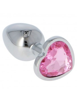 plug cuore rosa medium